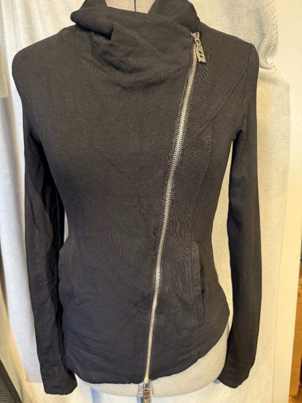 Parasuco - Black asymmetrical zipper jacket - Size M